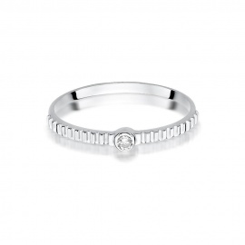 Pierścionek W0512 Diament 0,04ct białe złoto