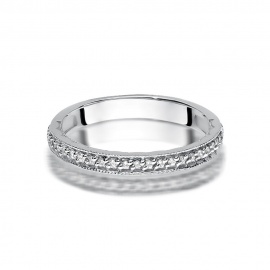 Pierścionek W0521 z diamentami białe złoto