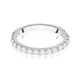 Pierścionek W0532 z diamentami białe złoto