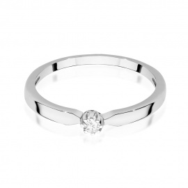 Pierścionek W0561 Diament 0,04ct białe złoto