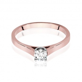 Pierścionek W0526 Diament 0,40ct różowe złoto