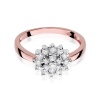 Pierścionek W0004 z diamentami różowe złoto