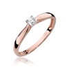 Pierścionek W0045 Diament 0,10ct różowe złoto