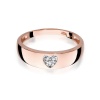 Pierścionek W0064 z diamentami różowe złoto