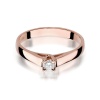 Pierścionek W0070 Diament 0,10ct różowe złoto