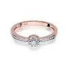 Pierścionek W0091 Diament 0,04ct różowe złoto