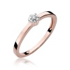 Pierścionek W0100 z diamentami różowe złoto