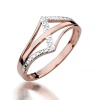 Pierścionek W0114 z diamentami różowe złoto