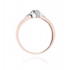 Pierścionek W0155 Diament 0,12ct różowe złoto