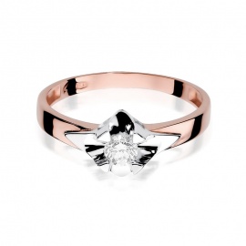 Pierścionek W0155 Diament 0,30ct różowe złoto