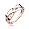 Pierścionek W0156 Diament 0,10ct różowe złoto