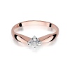 Pierścionek W0171 Diament 0,12ct różowe złoto