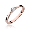 Pierścionek W0175 Diament 0,03ct różowe złoto