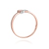 Pierścionek W0179 z diamentami różowe złoto