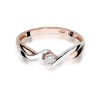 Pierścionek W0208 Diament 0,10ct różowe złoto