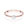 Pierścionek W0220 Diament 0,10ct różowe złoto