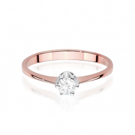 Pierścionek W0220 Diament 0,20ct różowe złoto