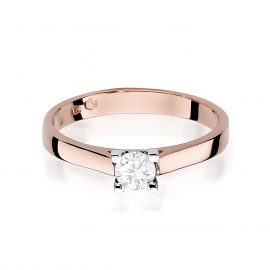 Pierścionek W0221B Diament 0,30ct różowe złoto