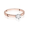 Pierścionek W0222BT Diament 0,08ct różowe złoto