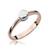 Pierścionek W0224B Diament 0,25ct różowe złoto