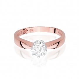 Pierścionek W0228 Diament 0,30ct różowe złoto