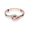 Pierścionek W0237 Diament 0,04ct różowe złoto