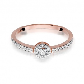 Pierścionek W0273 Diament 0,05ct różowe złoto