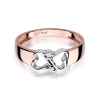 Pierścionek W0286 z diamentami różowe złoto