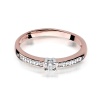 Pierścionek W0288 Diament 0,08ct różowe złoto