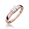 Pierścionek W0343 Diament 0,10ct różowe złoto