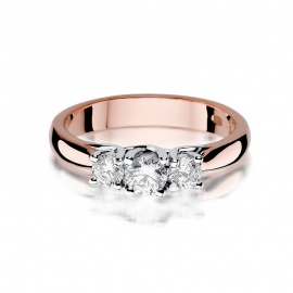 Pierścionek W0344 Diament 0,25ct różowe złoto