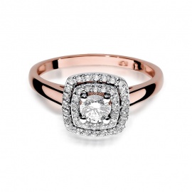 Pierścionek W0345 Diament 0,30ct różowe złoto