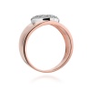 Pierścionek W0352 z diamentami różowe złoto