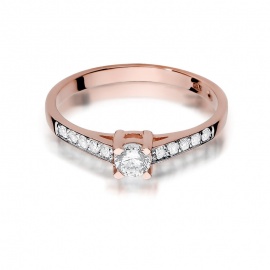 Pierścionek W0364 Diament 0,30ct różowe złoto