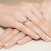 Pierścionek W0381 Diament 0,18ct różowe złoto
