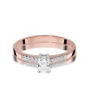 Pierścionek W0382 Diament 0,15ct różowe złoto