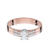 Pierścionek W0399 Diament 0,15ct różowe złoto