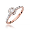 Pierścionek W0406 Diament 0,15ct różowe złoto