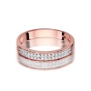 Pierścionek W0410 z diamentami różowe złoto