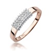 Pierścionek W0418 z diamentami różowe złoto
