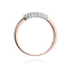 Pierścionek W0418 z diamentami różowe złoto