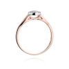 Pierścionek W0421 z diamentami różowe złoto