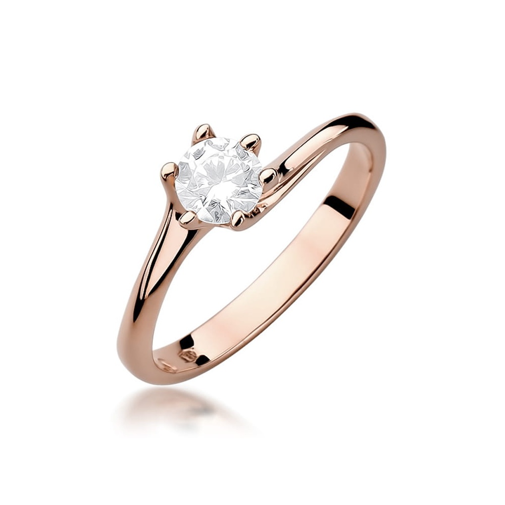 Pierścionek W0423 Diament 0,50ct różowe złoto