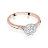 Pierścionek W0434 Diament 0,23ct różowe złoto