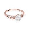 Pierścionek W0437 z diamentami różowe złoto