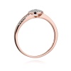Pierścionek W0437 z diamentami różowe złoto