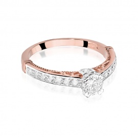 Pierścionek W0439 Diament 0,30ct różowe złoto