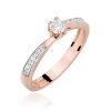 Pierścionek W0453 Diament 0,15ct różowe złoto