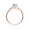 Pierścionek W0468 Diament 0,08ct różowe złoto