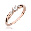 Pierścionek W0469 Diament 0,02ct różowe złoto